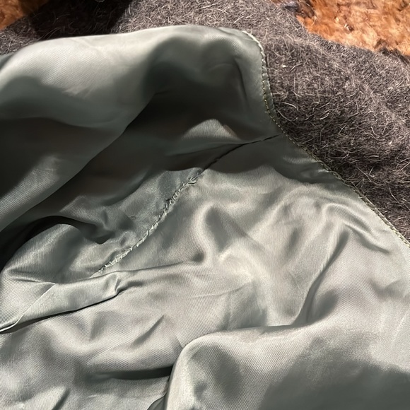 Vintage gray wool blouse - fully lined. Size 4 - Picture 10 of 12